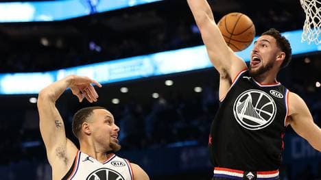 Klay Thompson (r.) droht bei den Warriors länger auszufallen