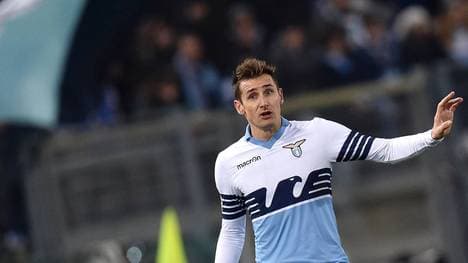 Miroslav Klose von Lazio Rom beim Spiel gegen den AC Mailand