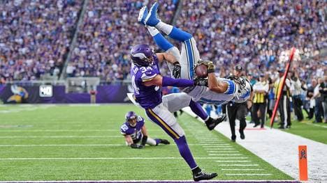 Lions-Wide-Receiver Golden Tate III gelangen in Minnesota 79 Yards Raumgewinn