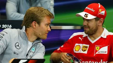 Nico Rosberg und Sebastian Vettel