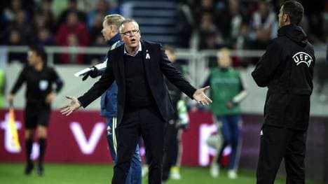 Schweden-Trainer Janne Andersson während des Spiels in Russland