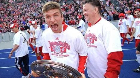 Bayern-Trainer Louis van Gaal setzte einst voll auf Thomas Müller