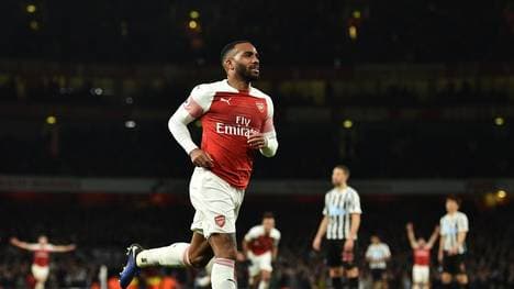Alexandre Lacazette erzielte das zweite Tor für den FC Arsenal gegen Newcastle United