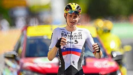 Matej Mohric zeigte vor seinem Jubel auf der Ziellinie eine provokante Geste