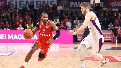 Der FC Bayern um US-Guard Corey Walden (links) ließ der BG Göttingen keine Chance im Verfolgerduell