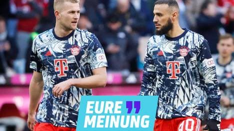 Matthijs de Ligt (l.) und Noussair Mazraoui stehen vor dem Abschied