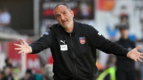 Muss FCH-Coach Frank Schmidt am 32. Spieltag den Abstieg seiner Mannschaft hinnehmen?