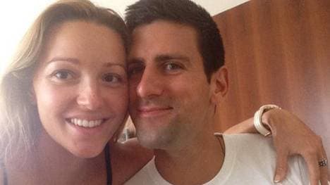 Ein rundum glückliches Paar: Novak Djokovic und seine Jelena.