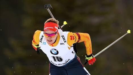 Benedikt Doll hat sich beim Sprint in Ruhpolding Platz drei gesichert