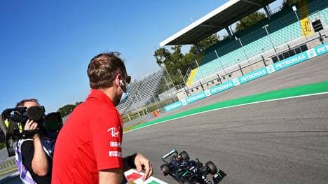 Sebastian Vettel beobachtete den Rest des Qualifyings von der Strecke aus