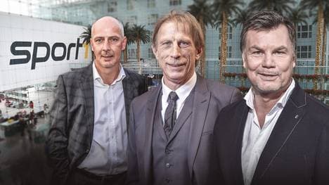 Christoph Daum (M.) und Mario Basler (l.) sind im Doppelpass zu Gast