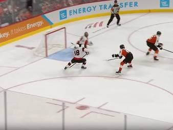 Die Ottawa Senators mit Tim Stützle treffen auswärts auf die Philadelphia Flyers. Der Deutsche trifft gleich zweimal und avanciert so zum Matchwinner. 