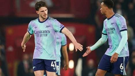 Declan Rice und Gabriel Jesus spielen für den FC Arsenal