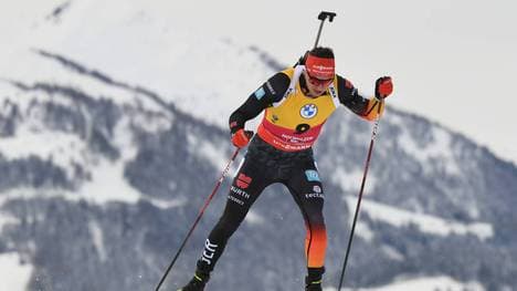 Philipp Nawrath muss das Gelbe Trikot nach dem Sprint in Hochfilzen abgeben