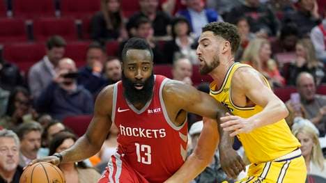 James Harden erzielte beim Sieg der Houston Rockets gegen die Golden State Warriors 27 Punkte