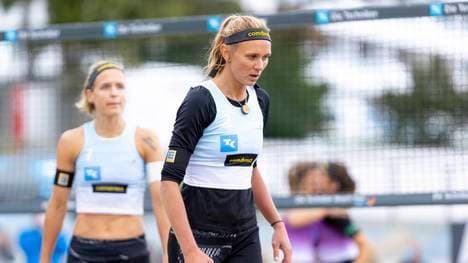 Laura Ludwig (l.) und Margareta Kozuch stehen bei der EM bereits im Achtelfinale