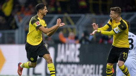 Achraf Hakimi (l.) und Marco Reus wollen auch gegen Bremen wieder jubeln