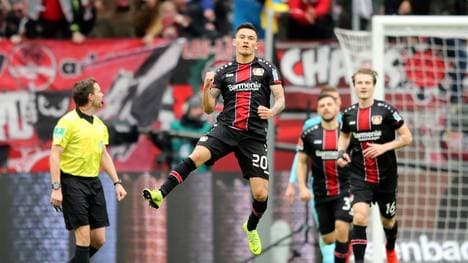 Charles Aranguiz brachte Bayer Leverkusen früh auf die Siegerstraße