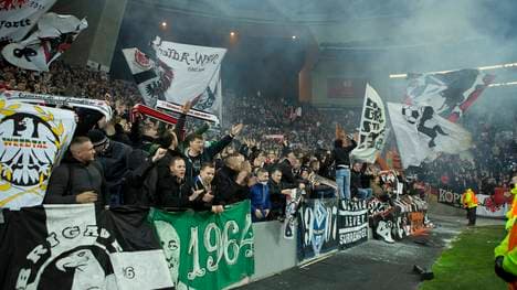 Die Fans von Eintracht Frankfurt dürfen am Samstag nicht nach Darmstadt reisen