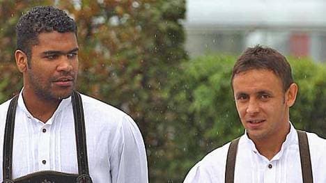 Rafinha (r.) spielte einst mit Breno in Brasiliens Nationalteam