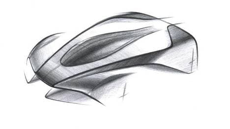 Der bislang einzige Hinweis auf das neue Hypercar ist bislang diese Zeichnung