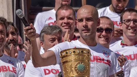 Pep Guardiola gewann mit den Bayern dreimal das Double