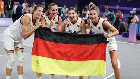 Historisches Gold: Die deutschen 3x3-Basketballerinnen