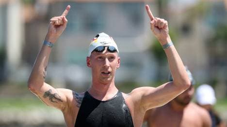 Florian Wellbrock nach seinem Sieg in Long Beach