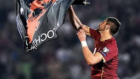 Eine Drohne störte das Spiel zwischen Serbien und Albanien