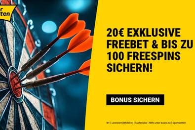 Darts WM 2026: Mit 20€ Freebet und 100 Freespins exklusiv bei Interwetten durchstarten