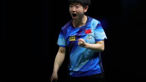 Sun Yingsha beim WM-Finale in Südafrika