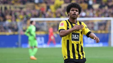 Karim Adeyemi war gegen den VfL Wolfsburg an drei Treffern beteiligt