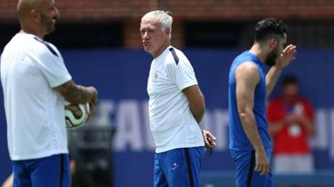 Voll fokussiert im Abschlusstraining: Didier Deschamps