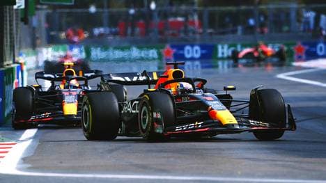 Hier lag Max Verstappen noch vor Red-Bull-Teamkollege Sergio Pérez