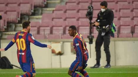 Ousmane Dembélé (r.) erzielte in der 90. Minute das Siegtor