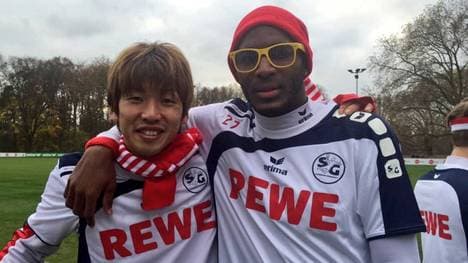 Die FC-Stars kamen verkleidet ins Training