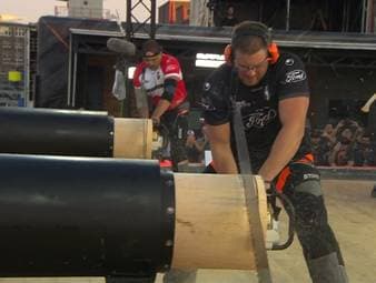 SPORT1 zeigt die besten Szenen der World Trophy 2023 im STIHL Timbersports aus Rotterdam.