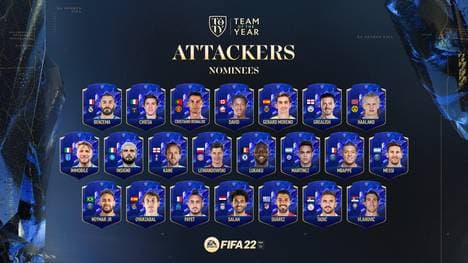 Insgesamt 22 Spieler haben es in die engere Wahl zum TOTY geschafft