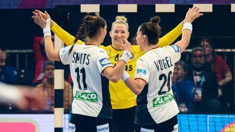 Auf Kurs EM-Quali: Xenia Smits, Katharina Filter und Emily Vogel
