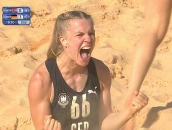 Die deutschen Beachhandballerinnen schaffen bei den World Games Historisches. Das Team holt einmal mehr Gold. Dabei ist die Schlussphase dramatisch.