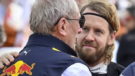 Sebastian Vettel und Helmut Marko beim Austin-Grand-Prix 2022