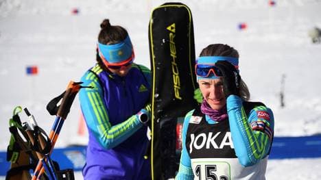 Olga Poltoranina (vorne) stand auf der Liste der neun Kasachen, die unter Doping-Verdacht standen.