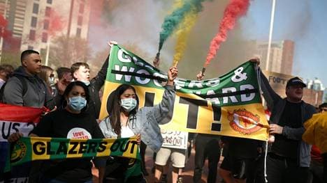 Proteste gegen Joel Glazer und die Super League