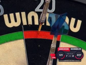 Gary Anderson schlägt Martin Schindler in einem engen Spiel und steht im Achtelfinale. Anderson checkt die 121 zum ersten Break und leitet damit das Schindler-Aus ein.