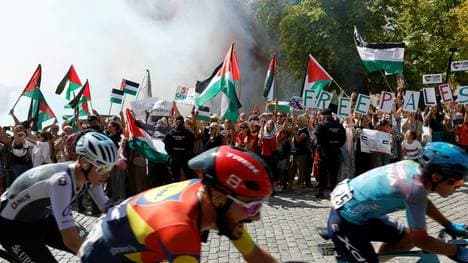 Immer wieder Proteste bei Vuelta-Etappen