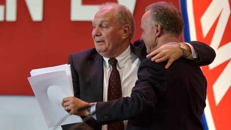 Karl-Heinz Rummenigge (r.) und Uli Hoeneß