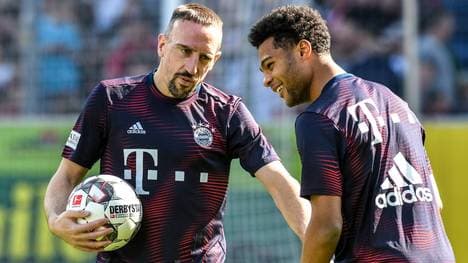Ex-Bayern-Star Franck Ribéry (l.) hat auch seine Meinung zu Serge Gnabry 