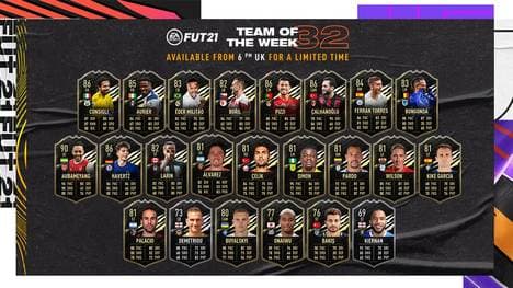 Das TOTW #32 scheint fürs aktuelle FIFA-Meta nur wenig herzugeben 