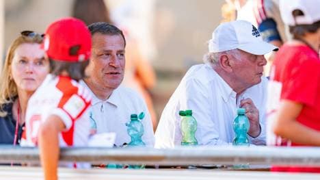 Uli Hoeneß (r.) und Max Eberl am Donnerstag