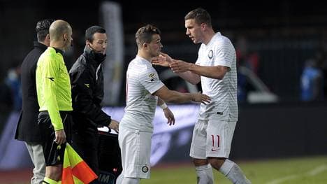 Empoli FC-Inter Mailand-Lukas Podolski-Xherdan Shaqiri